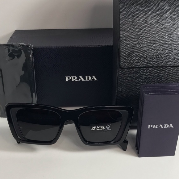 💯Authentic- New - PRADA PR 08YS SYMBOLE SUNGLASSES
BLACK - Picture 5 of 12